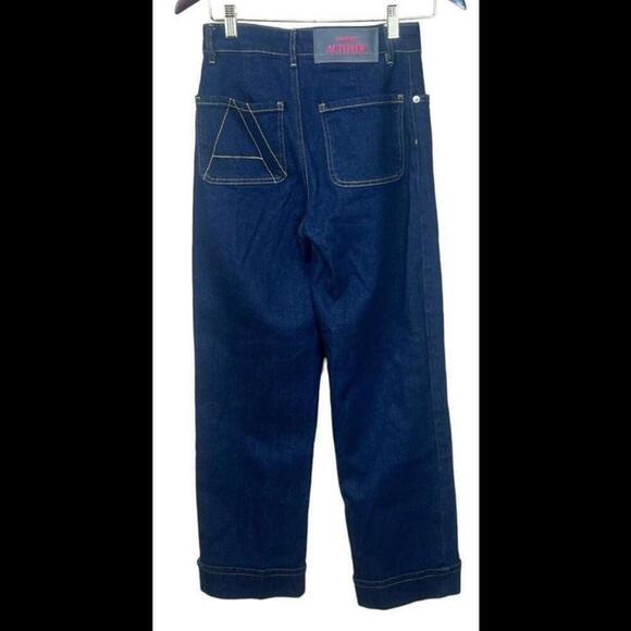 TWINSET Actitude 221AT2303 Women's‎ Straight Leg Jeans with fold Size 26 NWOT - Picture 2 of 7